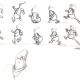 Mike Dietz joke about Jim getting lazy after Earthworm Jim 1 - Animation key-frame sketches