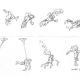 Animation key-frame sketches by Mike Dietz of the Snott Swing in Earthworm Jim 2
