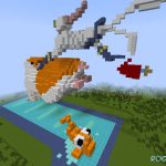 Earthworm Jim on hamster and bob the goldfish in Minecraft - back
