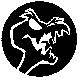 Earthworm Jim art - Black and white Psycrow head