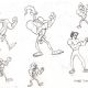 Earthworm Jim boxing sketches by Mike Dietz